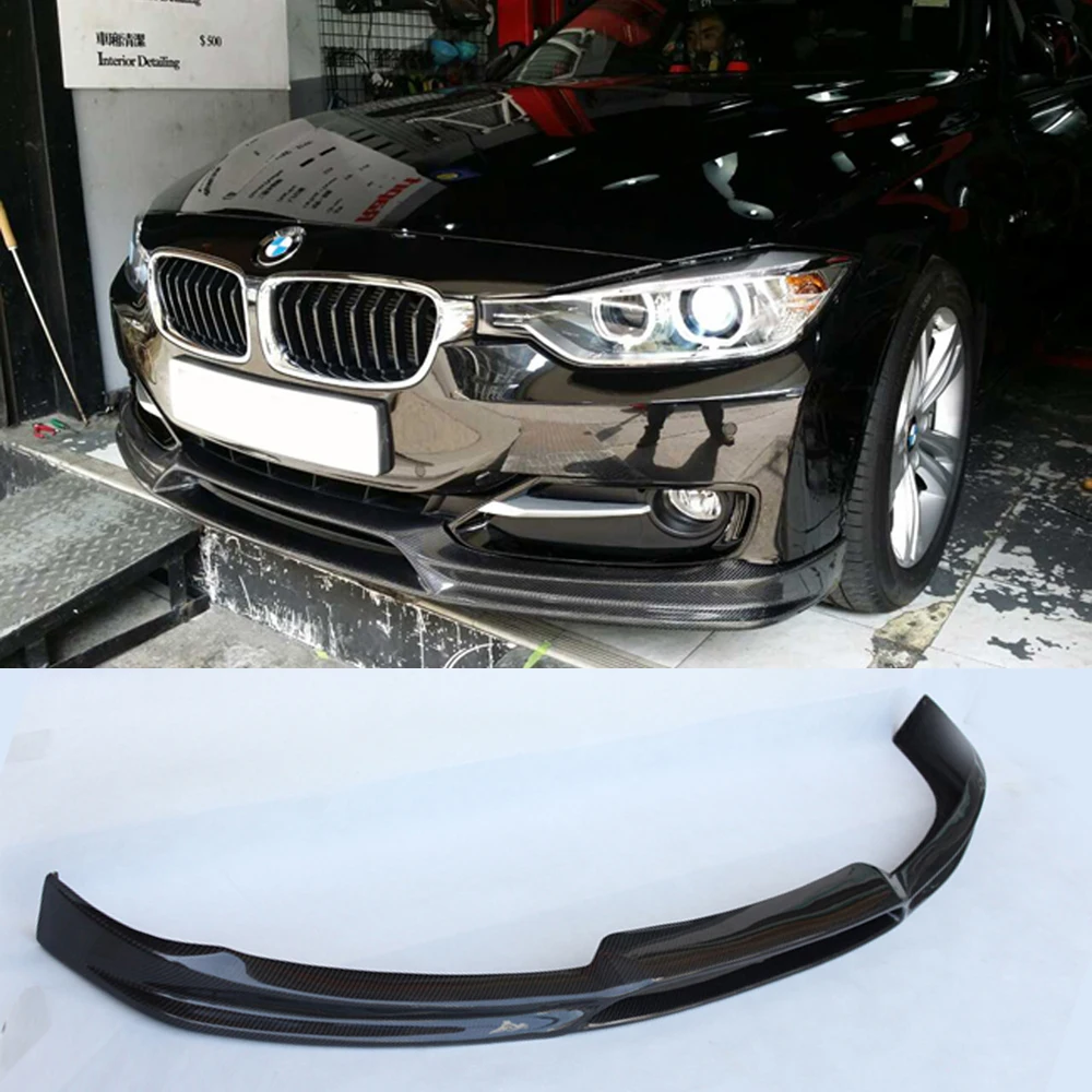 F30 328i 3D стиль углеродное волокно Корпус комплект передний бампер губа ДЛЯ BMW 2011