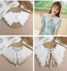 2021 большой Острый Воротник, поддельный воротник, воротник с воротником с лацканами, блузка, топ, женская белая одежда, аксессуары для рубашек