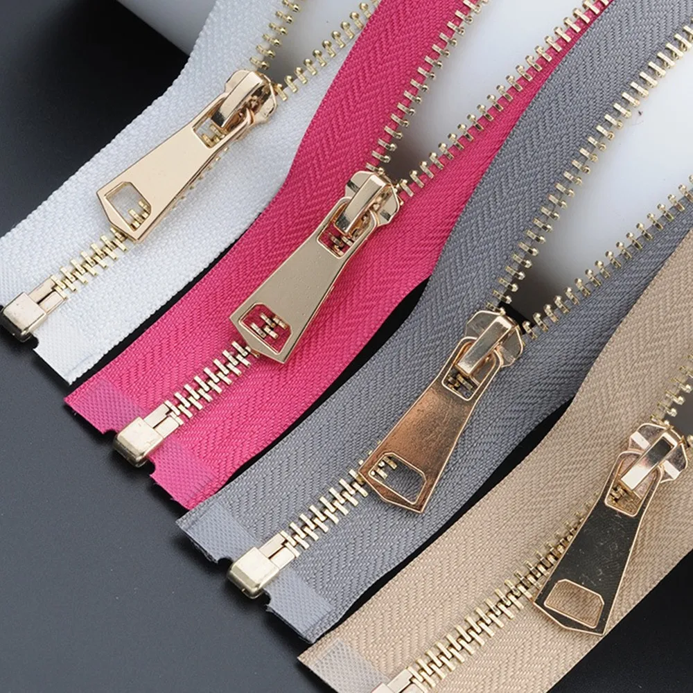 1 шт. Lightgold открытого конца металлическая молния для шитья куртка пальто на молнии