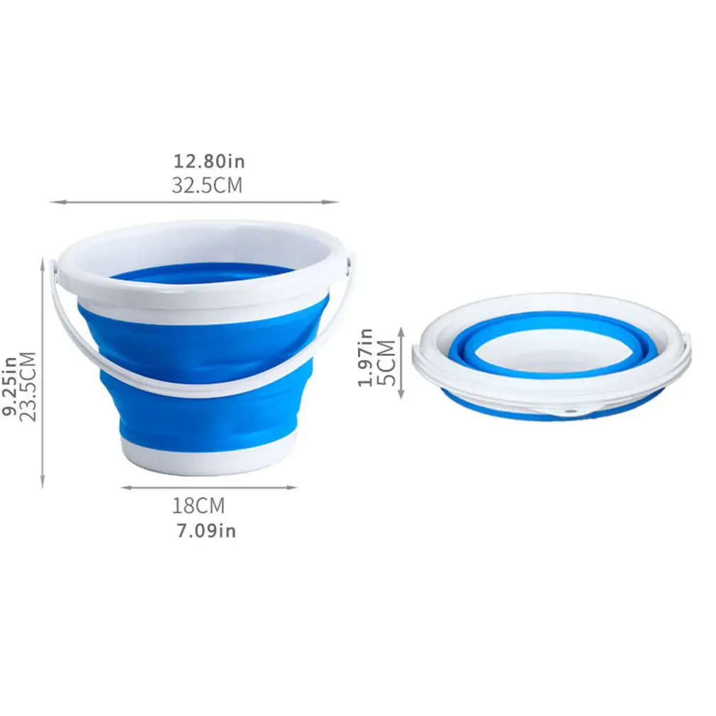 

3/5/10L Collapsible Bucket Multifunctional Folding Bucket for Hiking Fishing Outad Multi-Functional Eco-Friendly