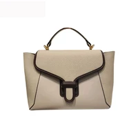 2021 brand design retro euro style women handbag cowhide leather hit color large female shoulder bag top quality totes