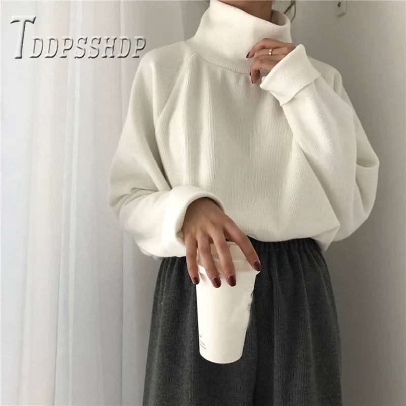 Фото 2019 вязаный женский свитер зимняя подкладка с пухом корейские толстые женские