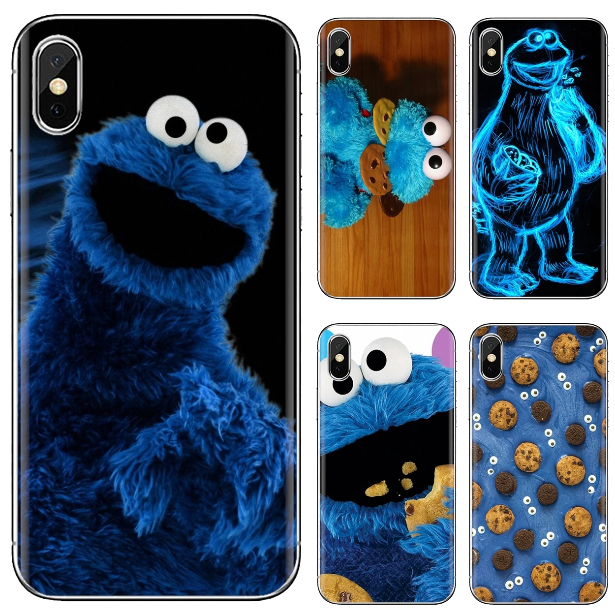 

TPU Silicone Case For iPhone iPod Touch 11 12 Pro 4 4S 5 5S SE 5C 6 6S 7 8 X XR XS Plus Max 2020 Cartoon cookie monsters elmo