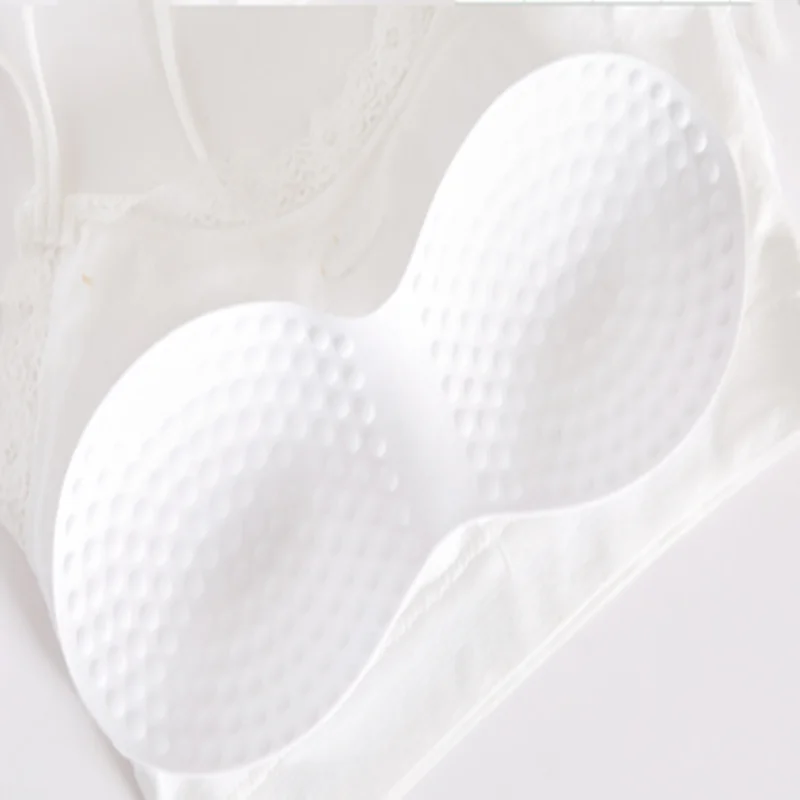 

New seamless back wrapped chest sexy lace cross sling no mark no steel ring bra with bra pad bottom underwear