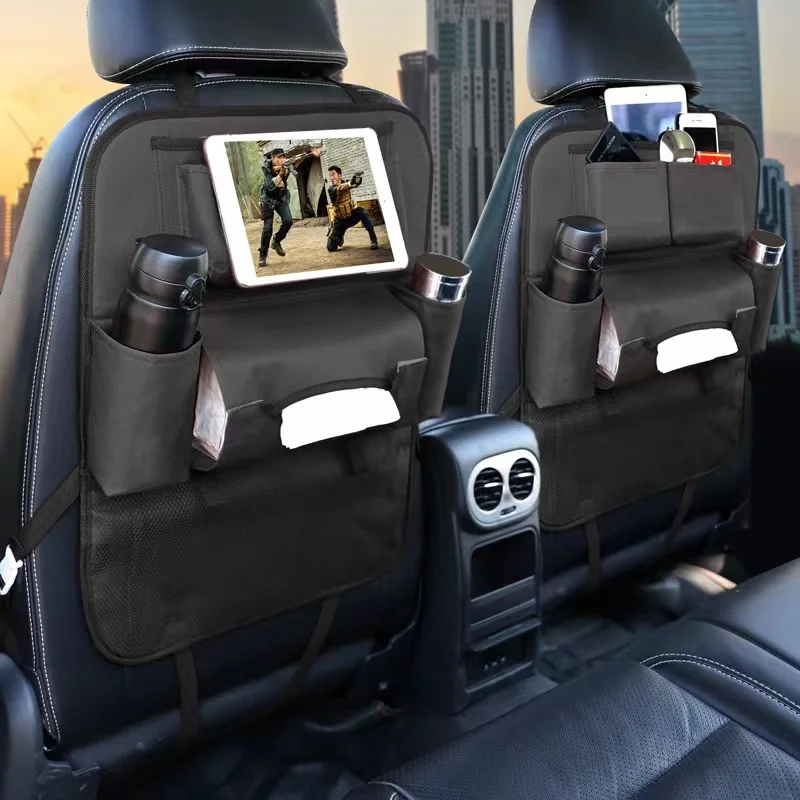 

Car Seat Back Organizer High Grade Oxford Universal Multi-pocket with Tissue Box Hanging Car Seat Back Box in Stowing Tidying