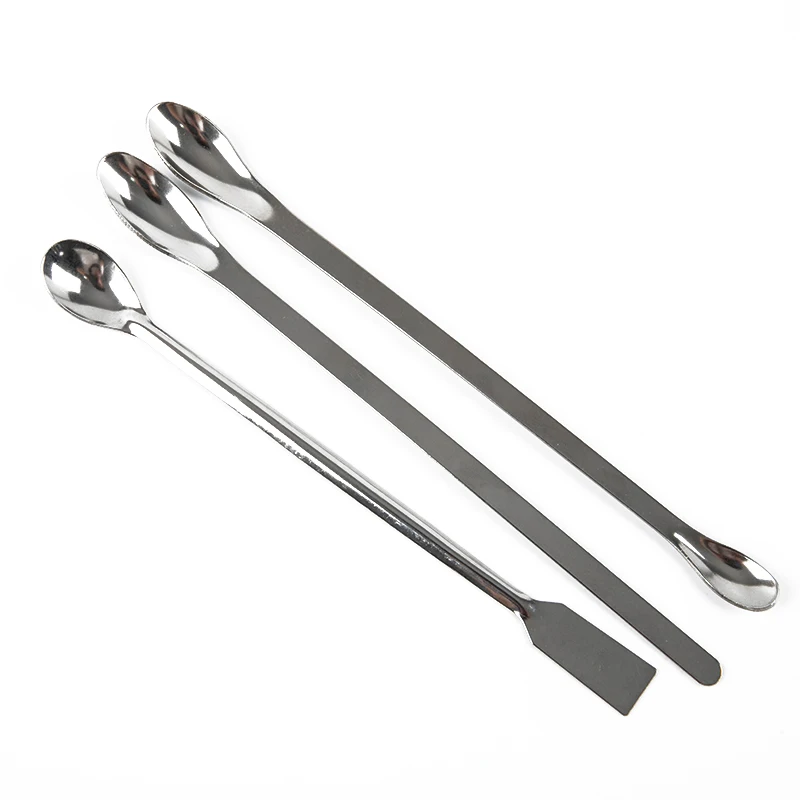 

12 шт. в упаковке, Нержавеющая сталь лаборатории ложка лабораторные образцы ложка для перемешивания шпатель микро-серебро шпатель совок