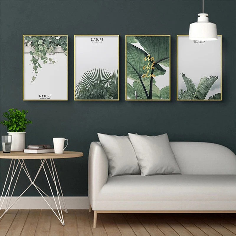 

Fresh Green Plant Nordic Poster Multi Combination Canvas Paintings for Living Room Home Decoration Wall Art Pictures No Frame