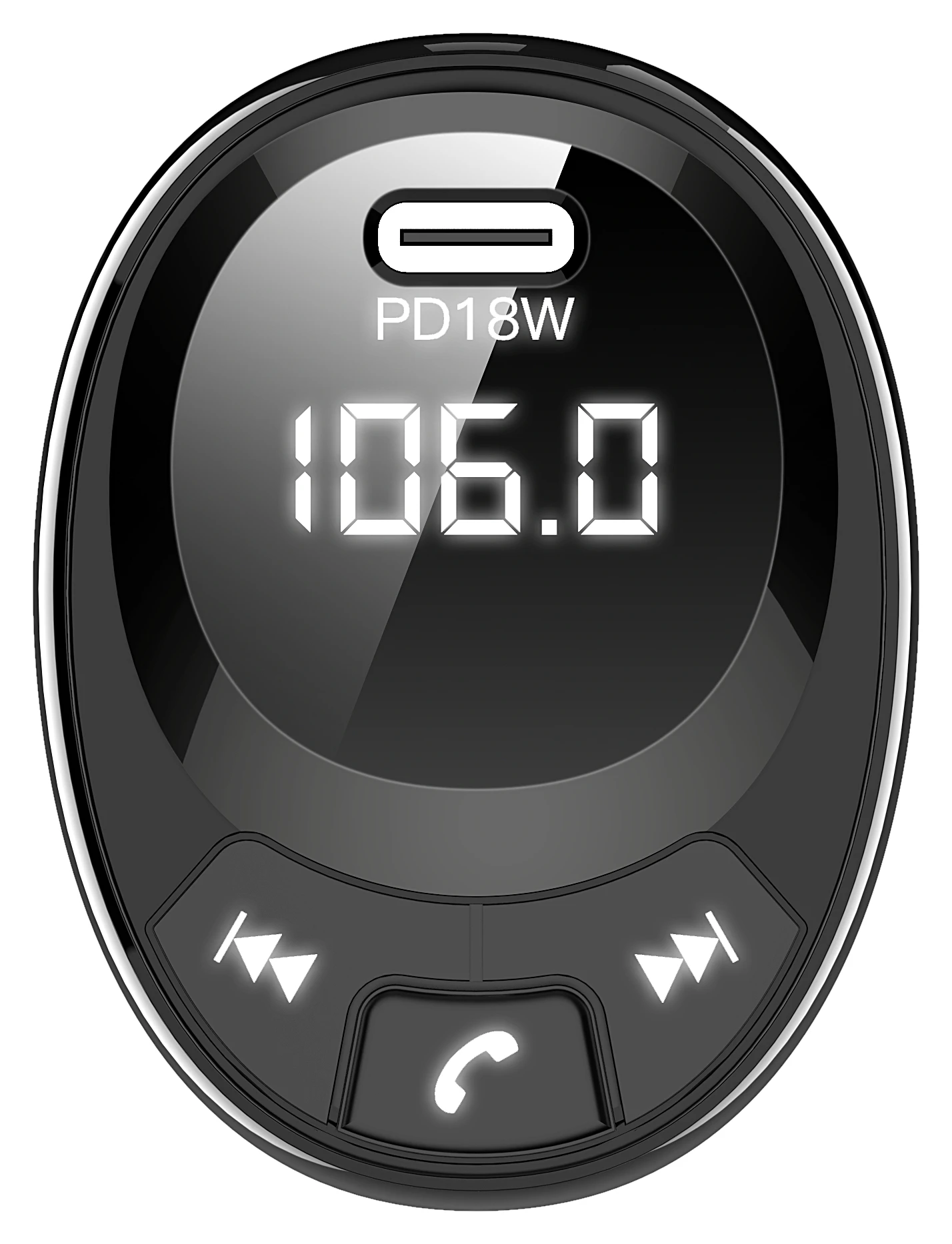 

LCAV BT09 Bluetooth MP3-плеер FM-передатчик автомобильное зарядное устройство Type C 18 Вт