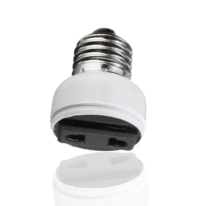 

E27 Lamp Light Socket Holder Screw Bulb Convert To Female light White Power sockets US EU Outlet M2D1