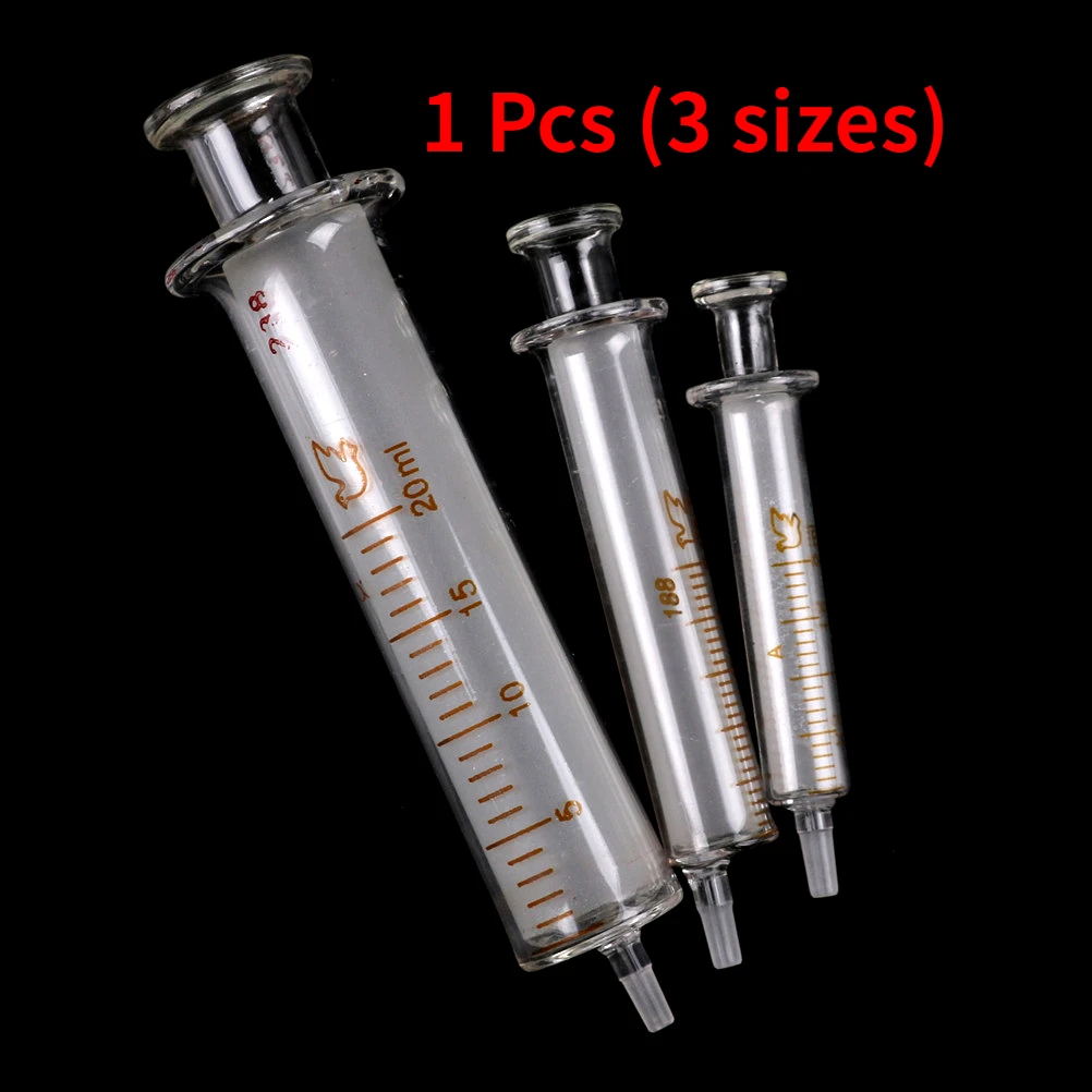 

1 Pcs Glass Syringe Injector Sampler Dispensing With Ink Chemical Medicine 2ml,5ml,10ml