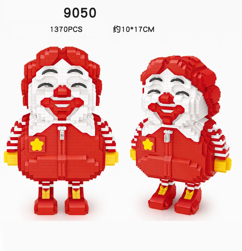 Толстый клоун Макдоналд роналд фигурки микро алмазный блок мультфильм