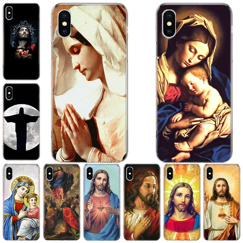 

Jesus Christ God bless you Customer Phone Case For Apple Iphone 12 Mini 14 13 Pro Max 11 X XS XR 8 7 6 6S Plus SE 2020 5 5S Cove