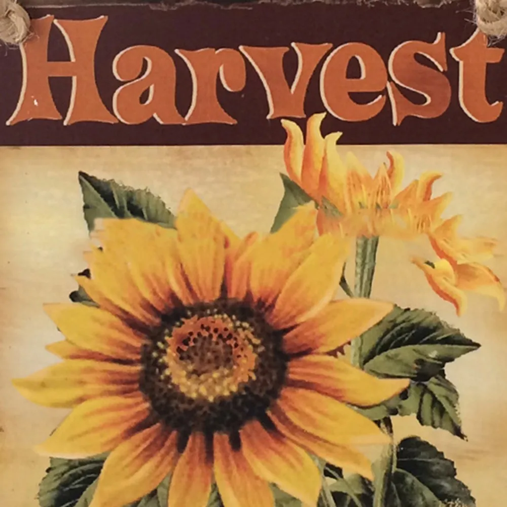 Винтажная деревенская деревянная подвесная доска ферма солнце цветок листинг