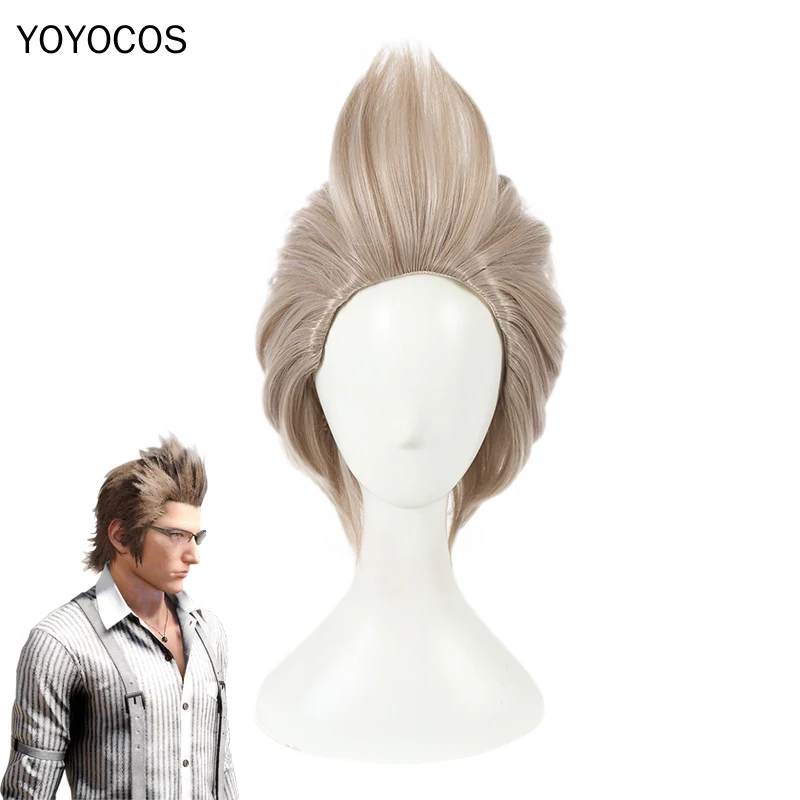 

FF15 Ignis Scientia Cosplay Wig Game Final Fantasy XV Ignis Cosplay 30CM Linen Short Hair Heat Resistant Synthetic Hair+Hairnet