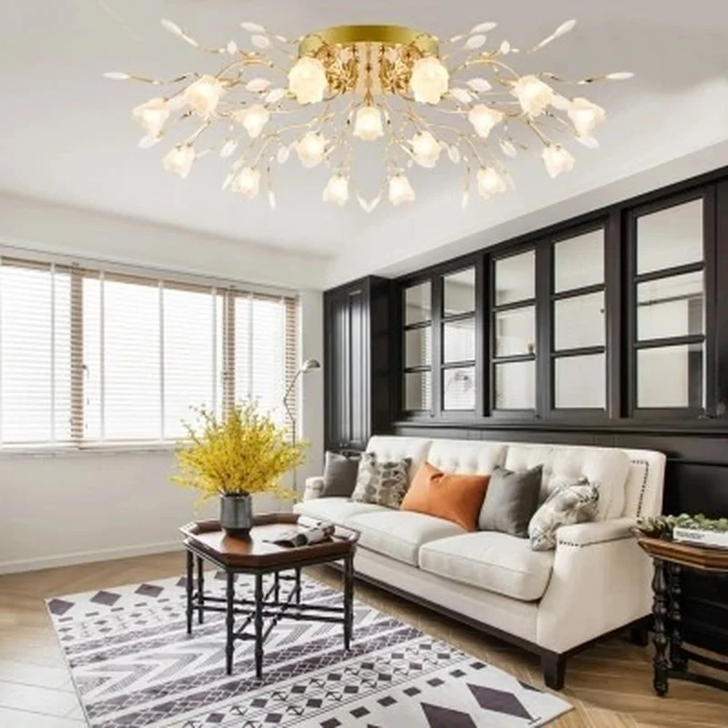 Европейский Гостиная с украшением в виде кристаллов потолочный светильник