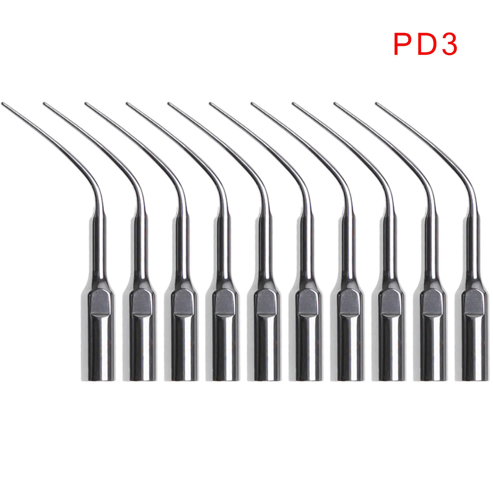 

10PCS Dental Piezon Ultrasonic Perio Scaler Tip Fit DTE Satelec Handpiece PD3