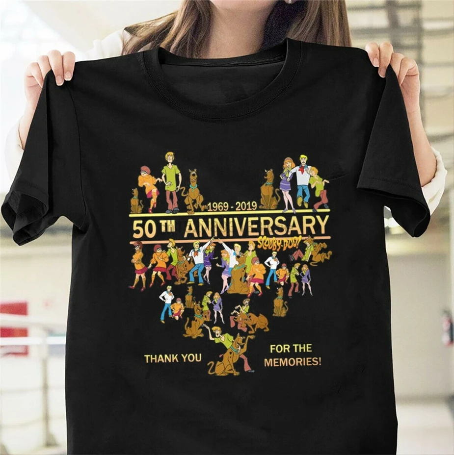 Scooby Doo 50Th anniversary Thanks For The Memories черная Хлопковая мужская S 3Xl рубашка одежда