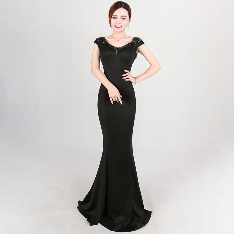 

Evening Dress Long Cap Sleeve Mermaid Formal Dress Party Mother Of The Bride Dresses Party Gown For Women Robe De Soir E Rouge