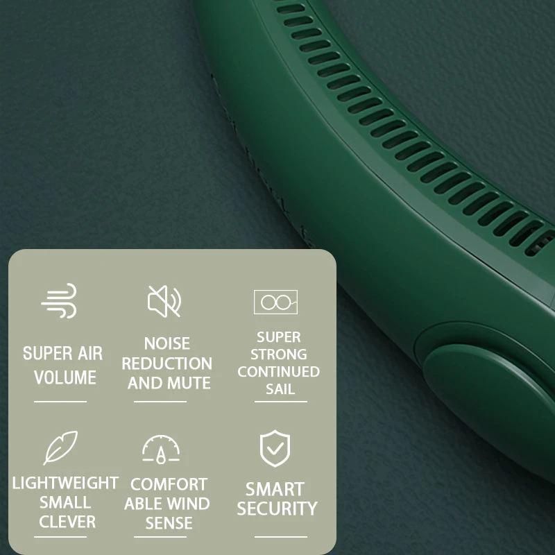 Шейный вентилятор без лопастей ленивый подвесной мини-вентилятор портативные