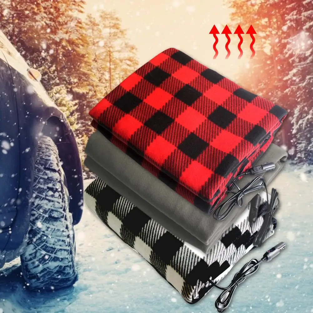 

110*150cm 12V Car Heating Blanket Lattice Energy Saving Warm Autumn Winter Car Electric Blanket Automotive Car Heating