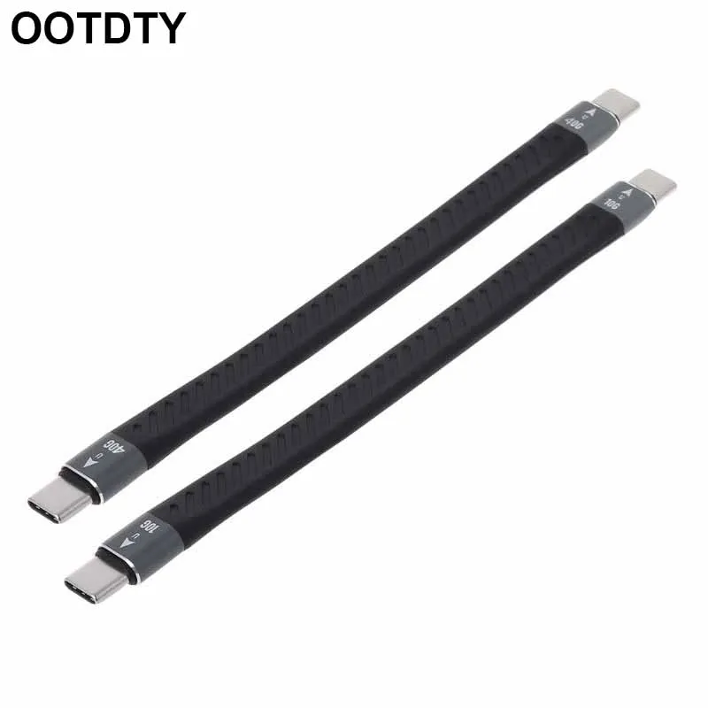 Для Thunderbolt 3 кабель передачи данных 10/40 Гбит/с мягкой USB C зарядный шнур линия Emark
