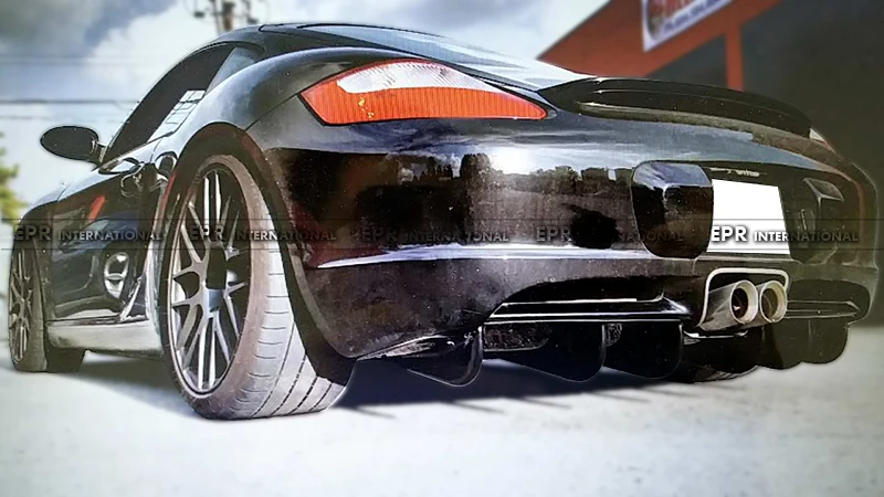 Диффузор задний для Porsche 06 12 Cayman 987 Boxster S FRP стекловолокно стиль EPA с подставкой