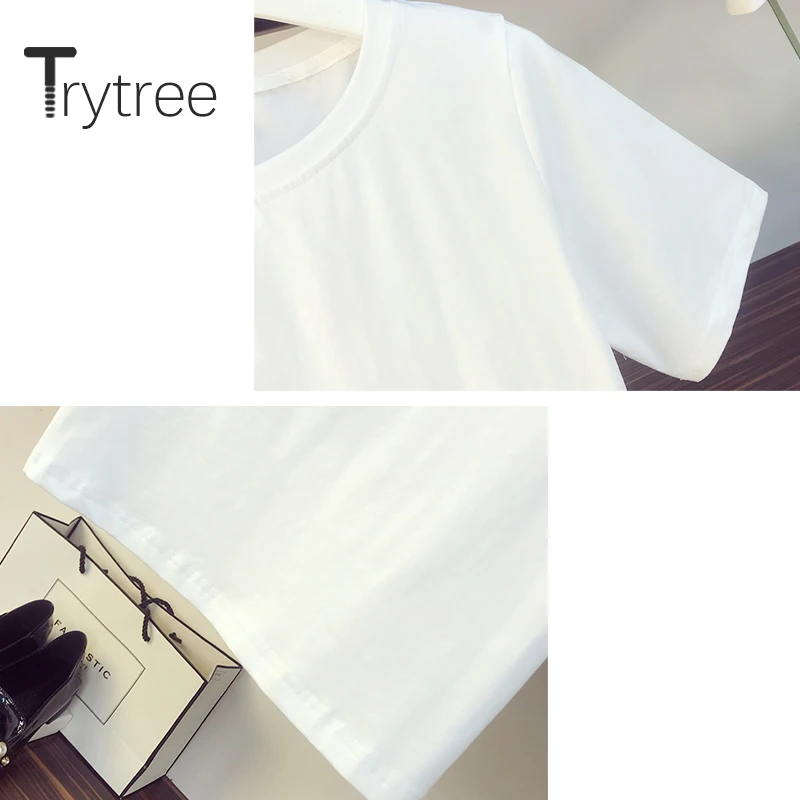 Женский комплект из двух предметов Trytree повседневный однотонный Свободный Топ с