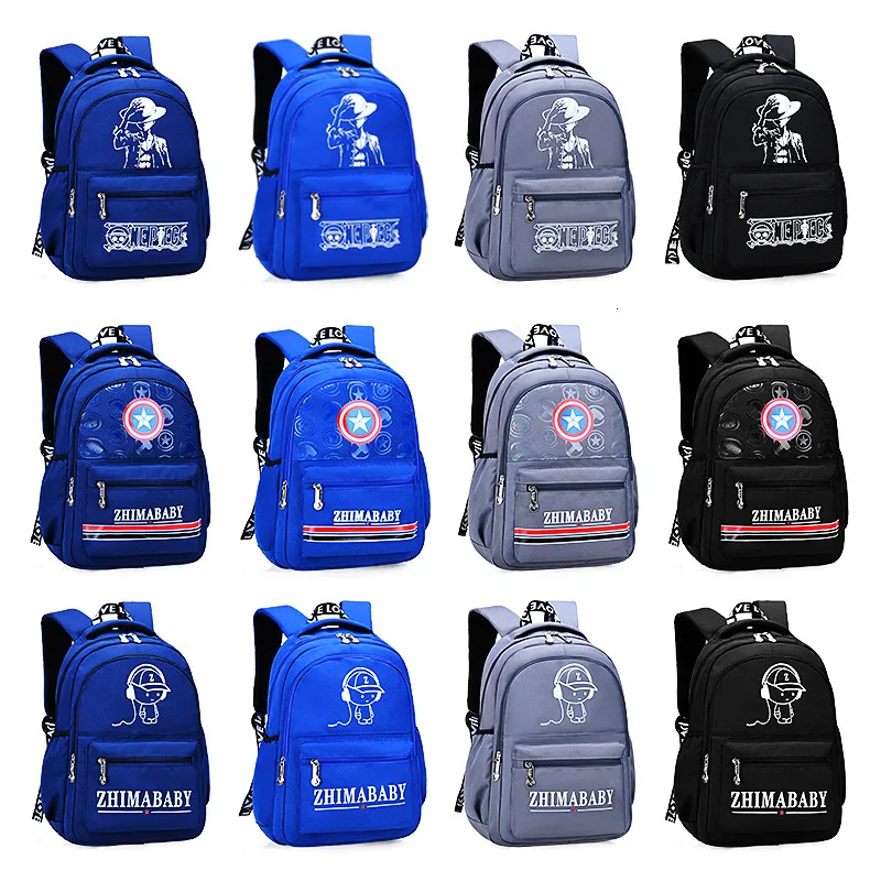 School Orthopaedics School Bags Boy Girls Anime Luminous Children Backpack Waterproof Kids Book Bag Schoolbags mochila escolar