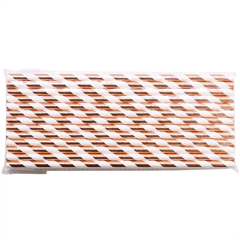 25pcs stripe straw 25 шт. зеленый бамбук бумажные, с пандой соломинки свадебной питьевой соломы душа ребенка Дети День рождения украшения товары для праздника - Цвет: 25pcs stripe straw
