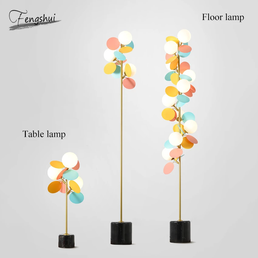 Постмодерн светодиодный светильник для пола с лепестками светильники дома в