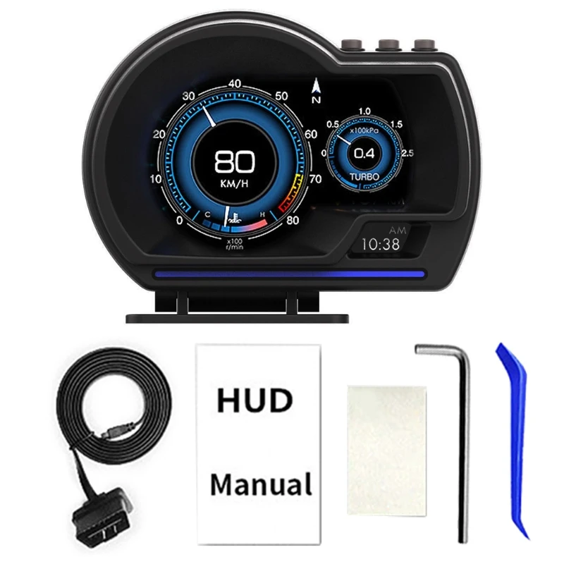 

Car AP-6 HUD Head-Up Display OBD GPS Dual System Smart Gauge Driving Modified Stopwatch Speedometer Digital Meter
