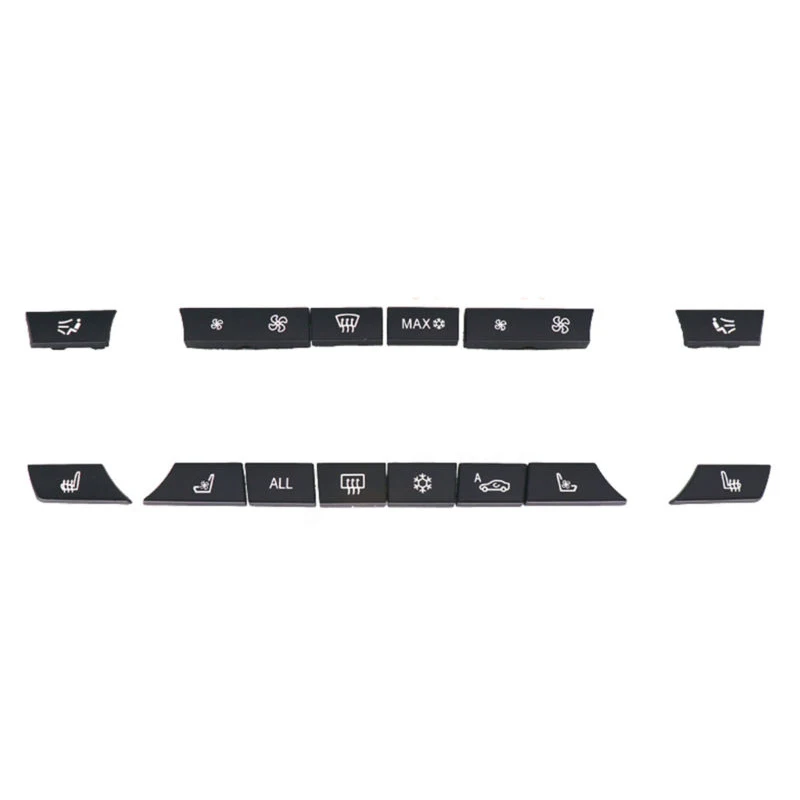 14pcs/Set Black 100% Brand New And High Quality Plastic Button Key Cap Repair Kit A/C Heater Switch For BMW 5 6 7 F10 F12 F01 | Автомобили