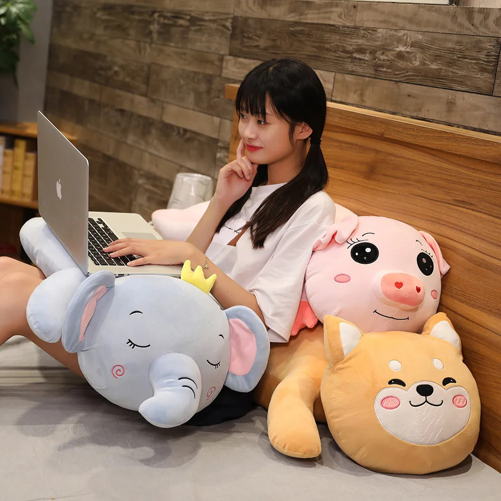 Barato Cojín De Almohada De Peluche De 80-120cm Para Niños, Elefante, Cerdo, Perro, Shiba Inu, Koala, Juguete De Peluche