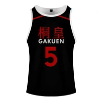 kurokos basketball kuroko no basuke basket gakuen school uniform aomine daiki cosplay vest basketball jersey sportswear top