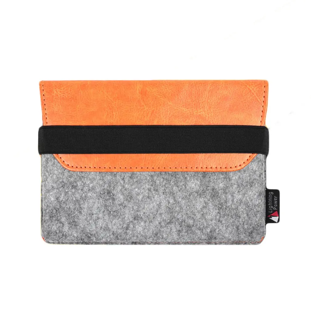 Protective Storage Case Shell Bag for Magic Trackpad PU Leather Business Felt 12.9\" Pouch Soft Sleeve for Magic Trackpad Gray