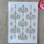 Трафареты A4 29 см с текстурой тотемных линий, для творчества, для слоев, настенная живопись, Искусственный Декоративный шаблон