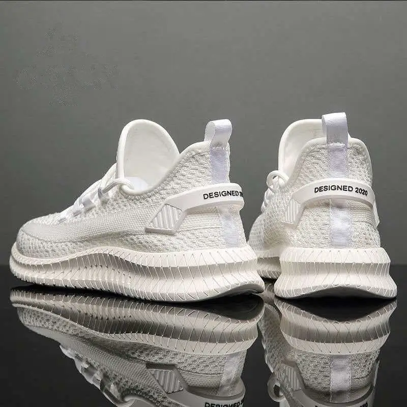 

Men's Casual Sneakers 2021 stly Breathable Mesh Vulcanized Running Walking Shoes Man Flat Zapatillas Hombre