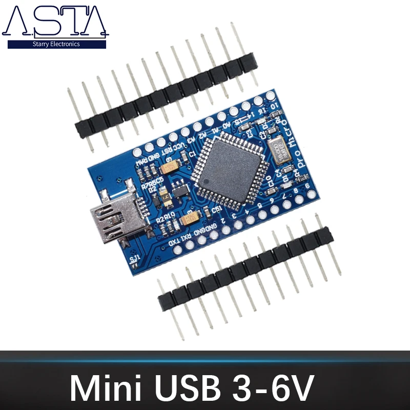 Pro Micro ATMEGA32U4 5V/16 МГц модуль с Загрузчиком для arduino Мини USB/Micro USB 2 ряда штыревой