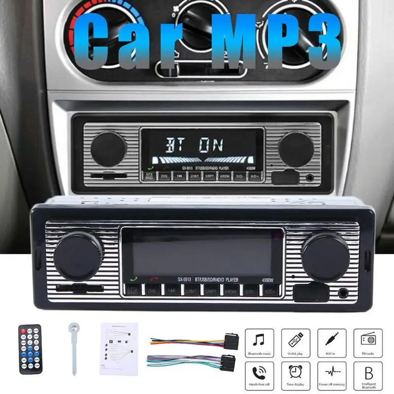 Универсальный Автомобильный MP3 Bluetooth плеер музыкальный U диск карта радио 24