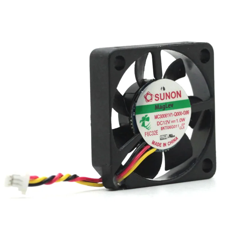 2pcs 30mm Slim Mute Fans For SUNON MC30061V1-Q000-G99 DC 12V 1.0W 30*30*06mm 3cm 3-line Projector Ultra-thin Case Cooling Fan
