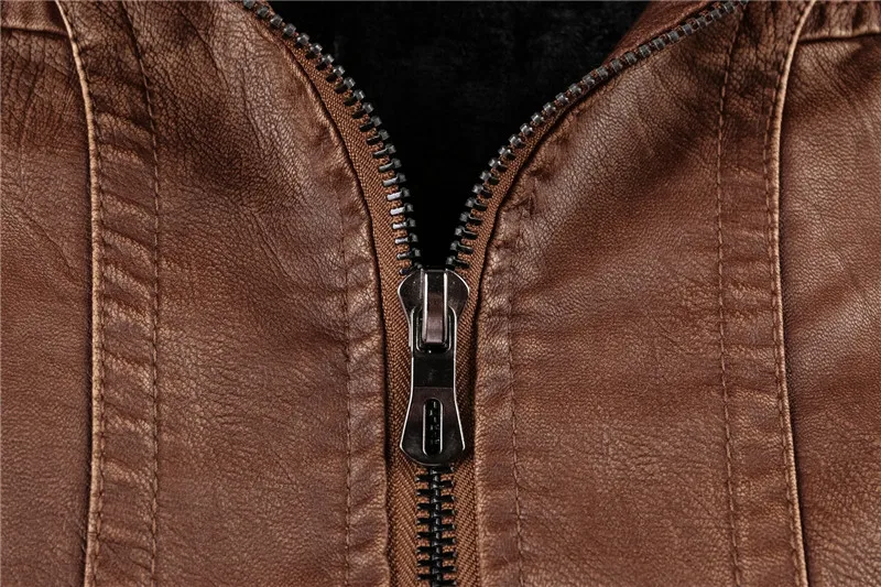 

New Men's Leather Jackets Autumn Casual Motorcycle PU Jacket Biker Leather Coats Brand Clothing EU Size