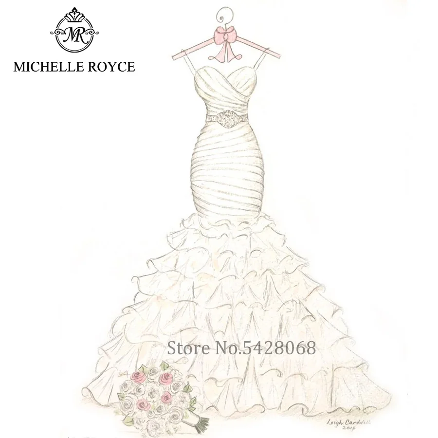 Индивидуальное свадебное платье Мишель Royce 2021 сексуальное индивидуальное ручной
