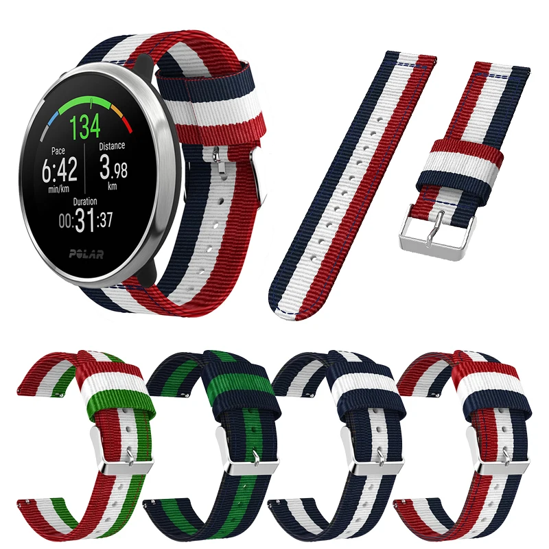 Ремешок нейлоновый для POLAR flamte сменный Браслет наручных часов Vantage M 22 мм 20 |