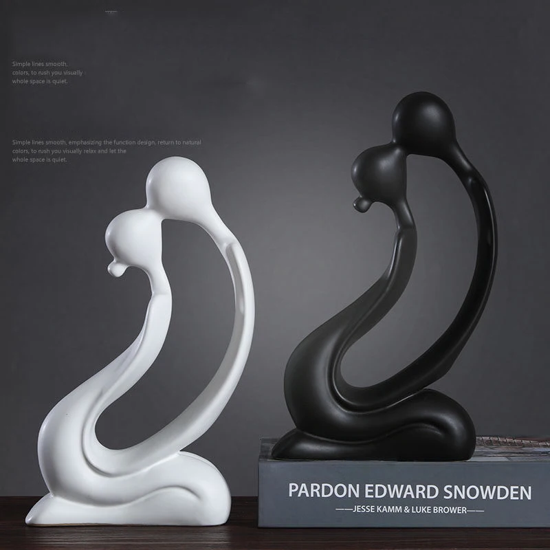 Современные керамические абстрактные персонажи целующиеся пары украшения для