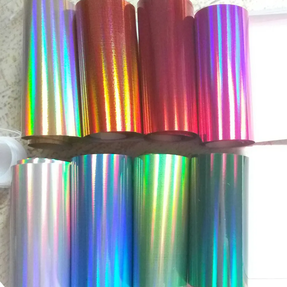 Голографическая темно зеленая фольга для перевод на ногти 100 см эффект Авроры