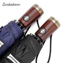 Складной полностью автоматический модный мужской зонт Leodauknow 10k с