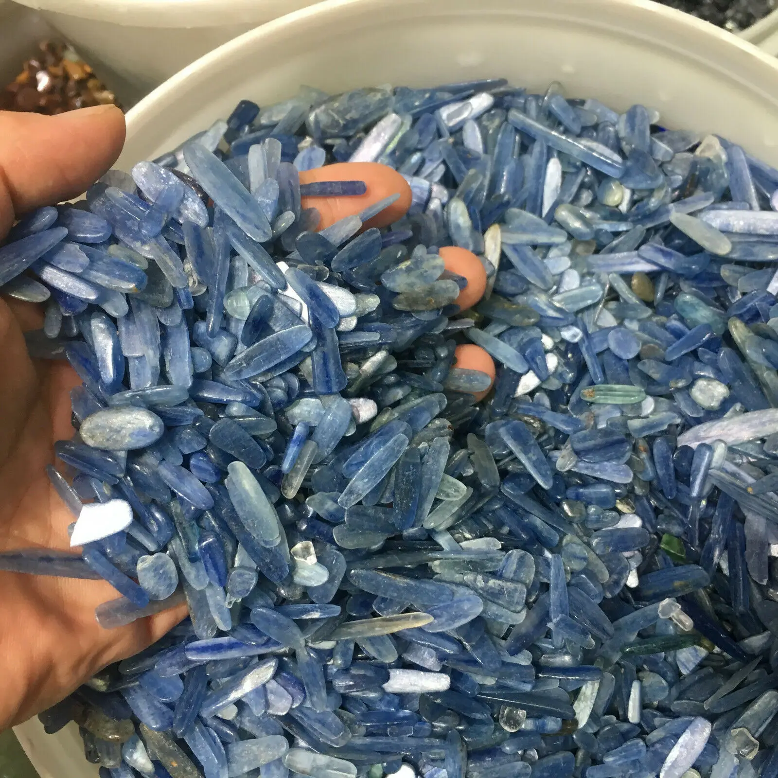 Натуральный Синий Кианит камень кварц кристалл гравий навалом|Камни| |