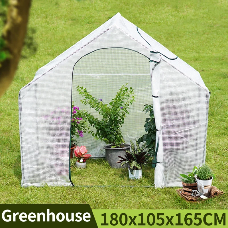 180x105x165CM Tower-type Warm Green House Flower Rain-proof Insulation Shed Gardening Greenhouse Balcony Plant Insulation Cover