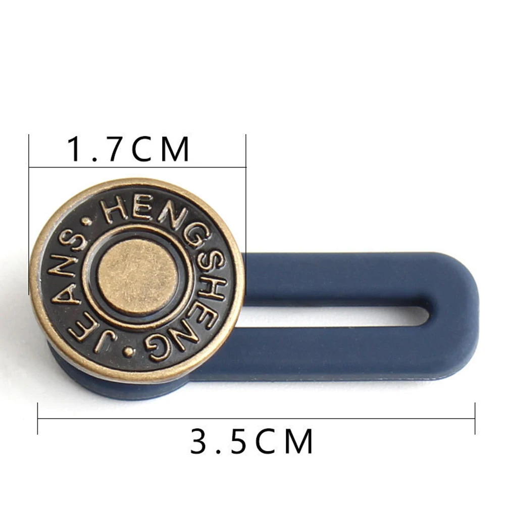 

5Pcs 1.7*3.5cm Sewing Buttons Adjustable Disassembly Retractable Jeans Waist Button Metal Extended Buckles Pant Waistband Expand