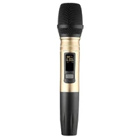 wireless microphone system handheld led mic uhf speaker with portable usb receiver for ktv dj speech amplifier recording